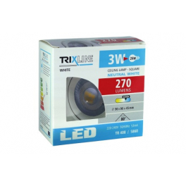 TR 408 3W 240lm 4200K fehér négyzet spot lámpa 90x90x45mm